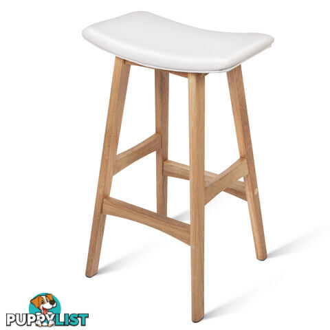 Set of 2 High Seat Barstools White