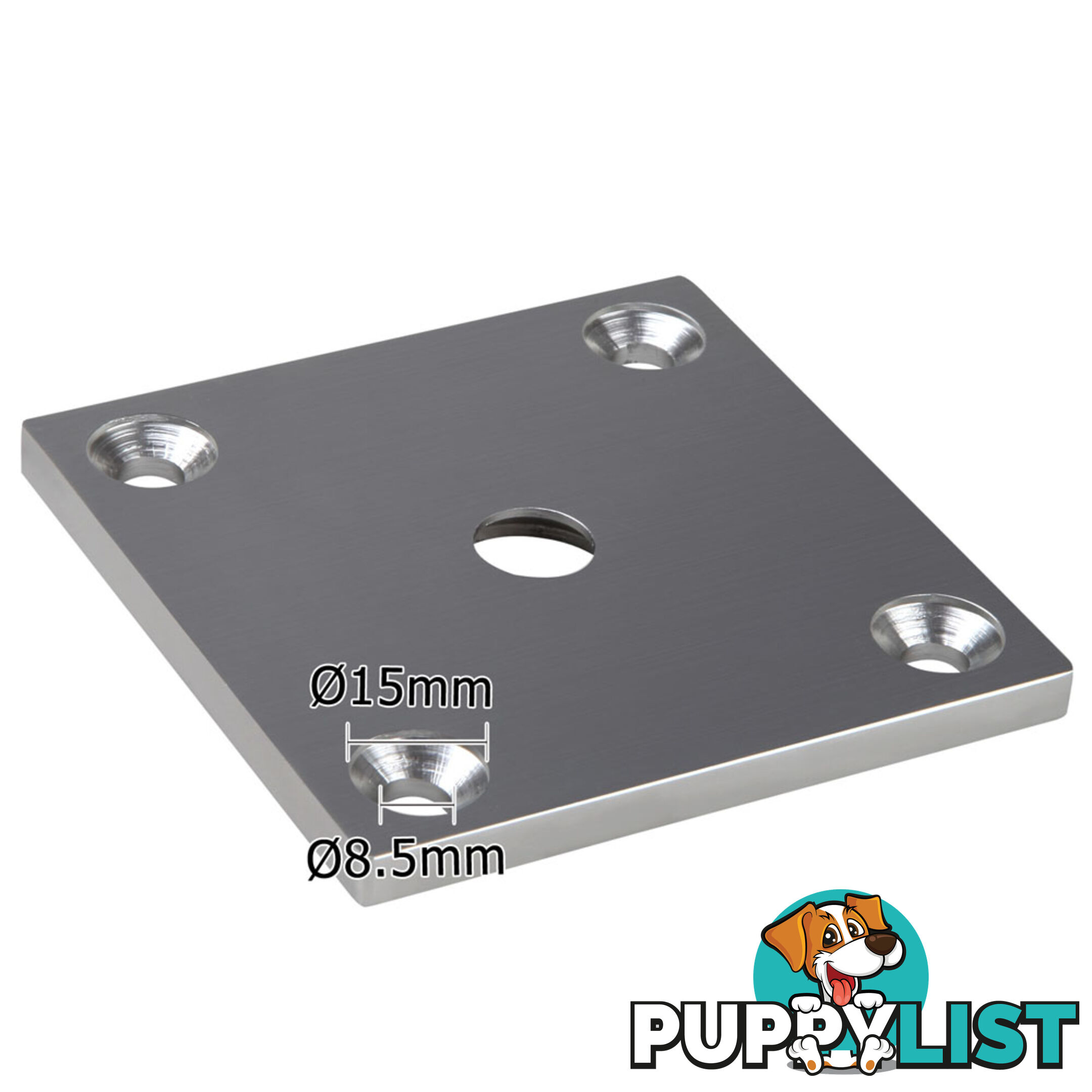 Frameless Glass Aluminium Mount Square