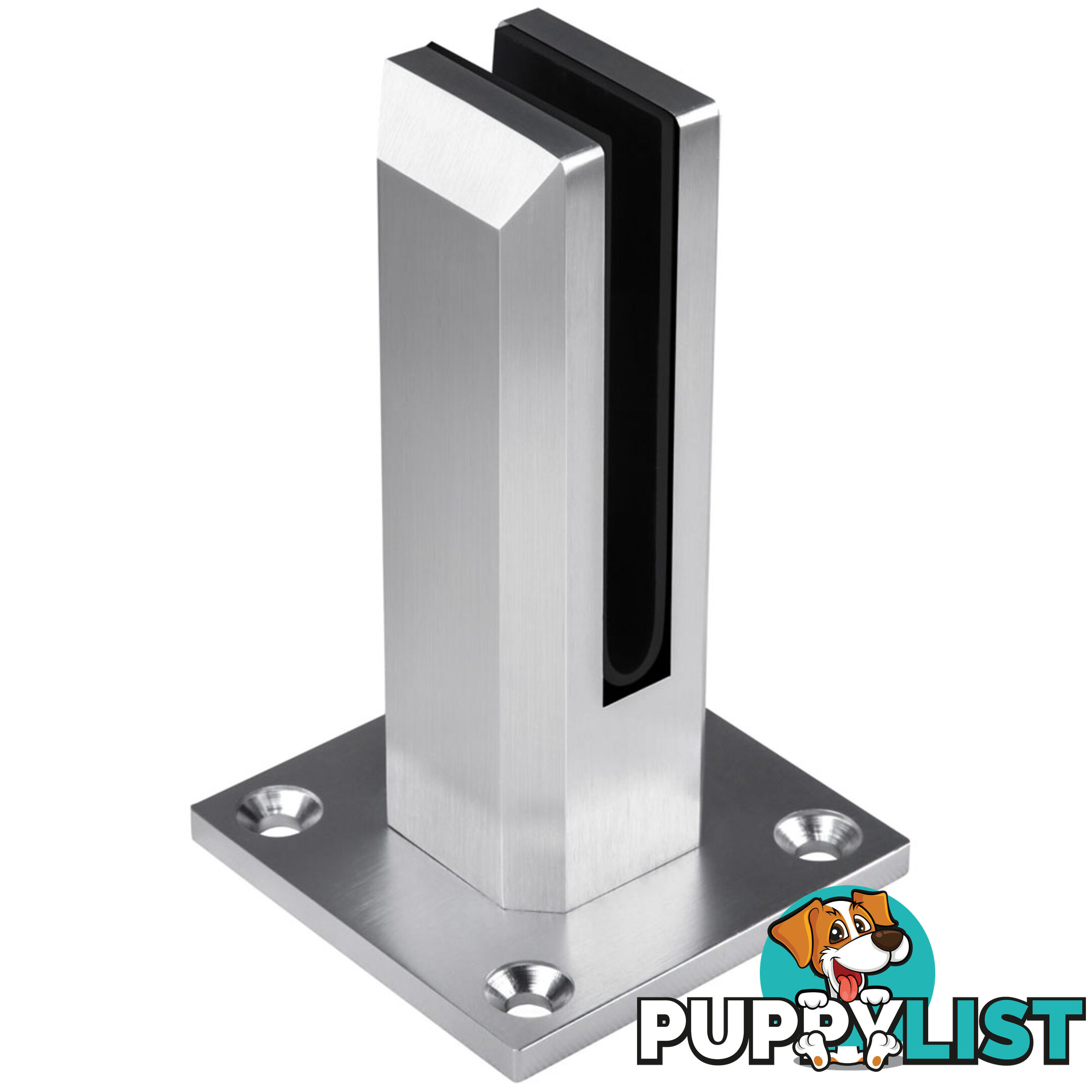 Frameless Glass Aluminium Mount Square