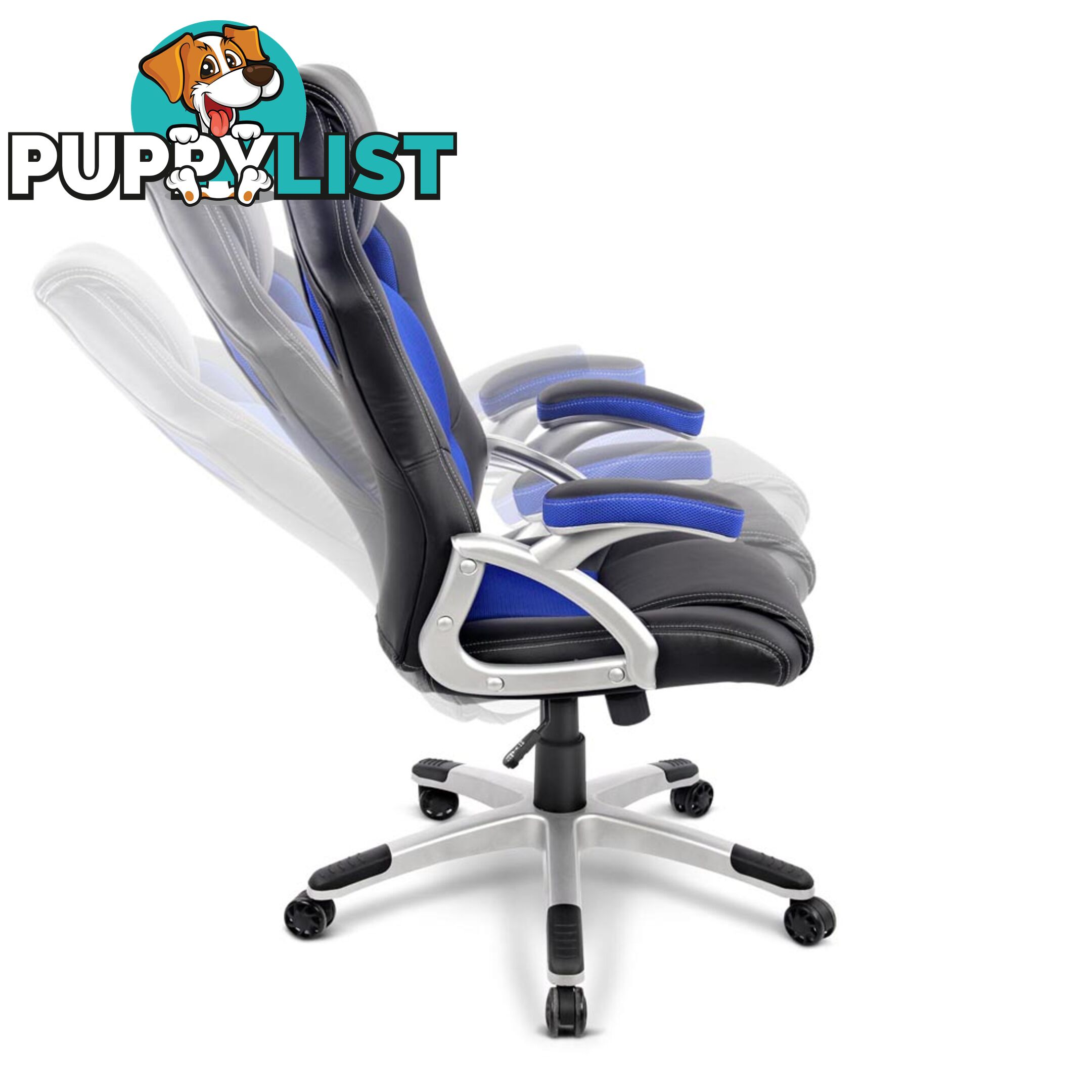 PU Leather & Mesh Racing Style Office Chair