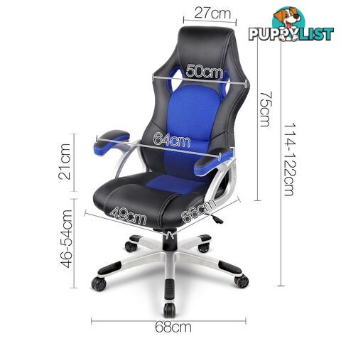 PU Leather & Mesh Racing Style Office Chair