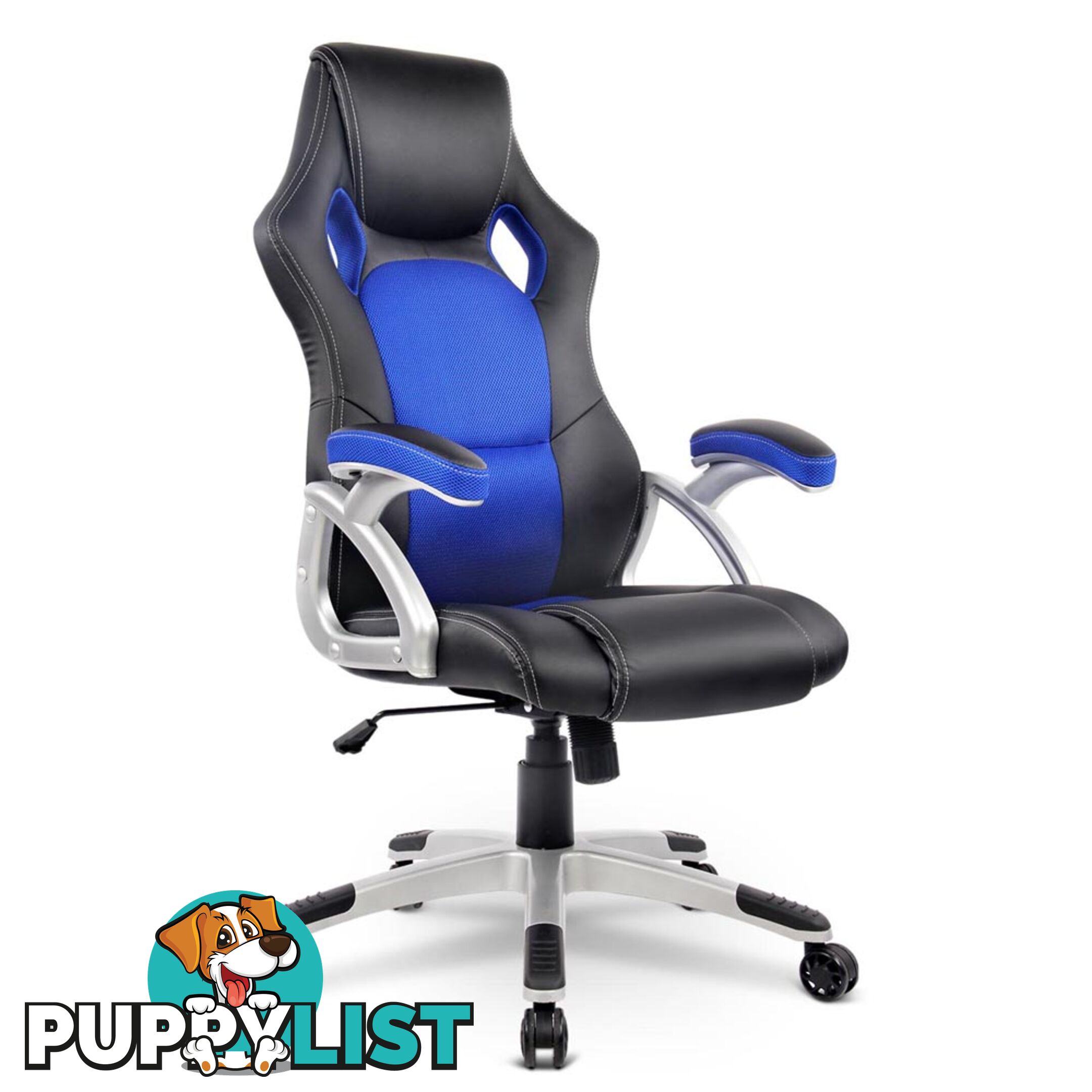 PU Leather & Mesh Racing Style Office Chair