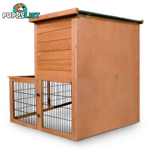 Deluxe 2 Storey Chicken Coop Guinea Pig Ferret Cage Rabbit Hutch Under Run