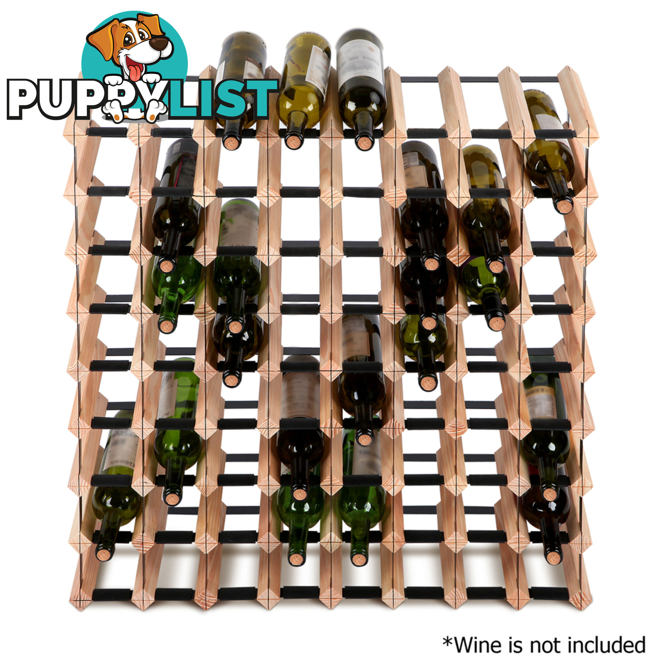 72 Bottles Timber Wine Rack Wooden Shelf Cellar Storage Vintry Stand Cabinet