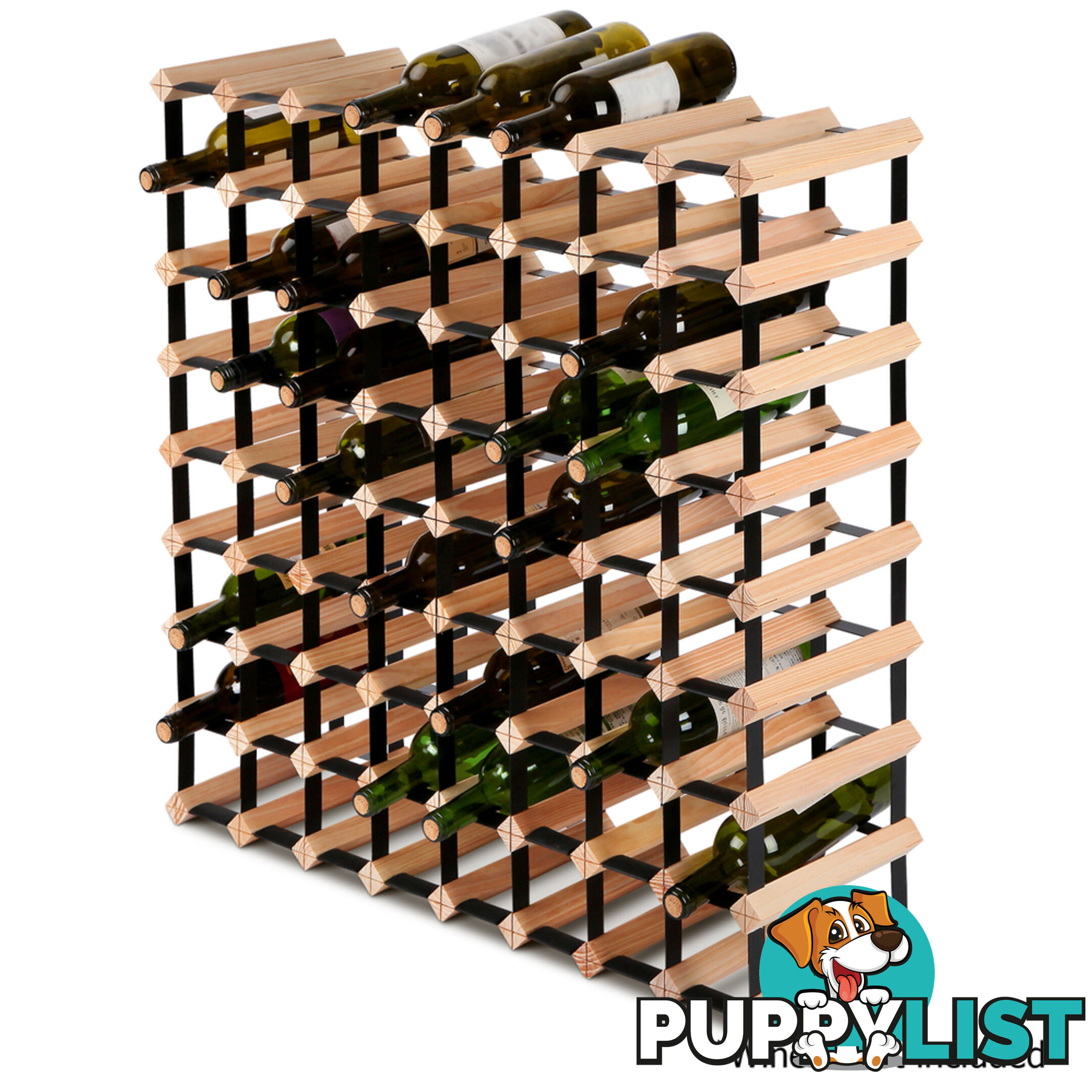 72 Bottles Timber Wine Rack Wooden Shelf Cellar Storage Vintry Stand Cabinet