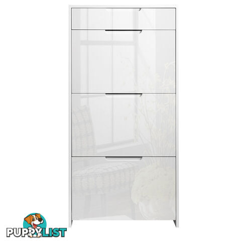 High Gloss Shoe Cabinet Rack White