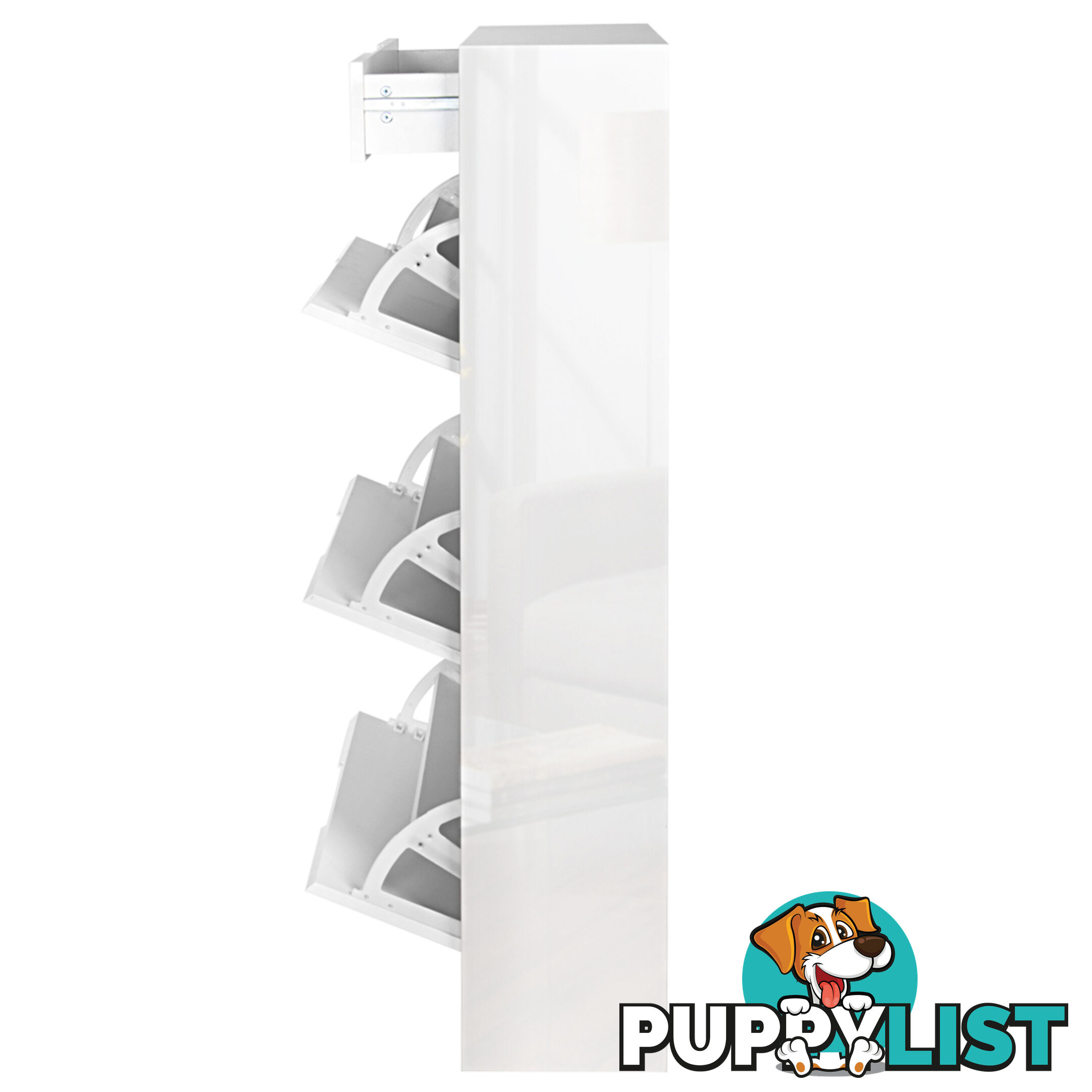 High Gloss Shoe Cabinet Rack White