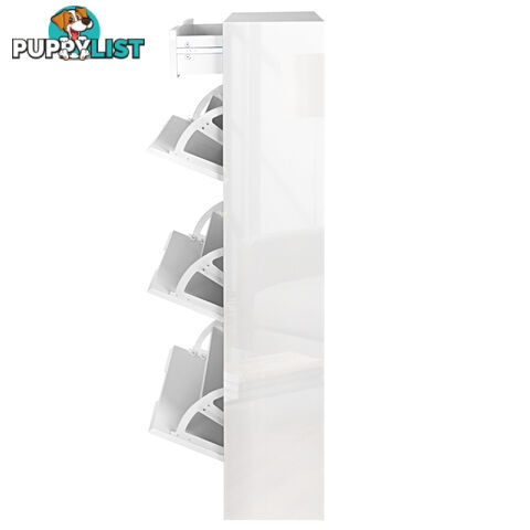 High Gloss Shoe Cabinet Rack White