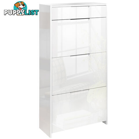 High Gloss Shoe Cabinet Rack White