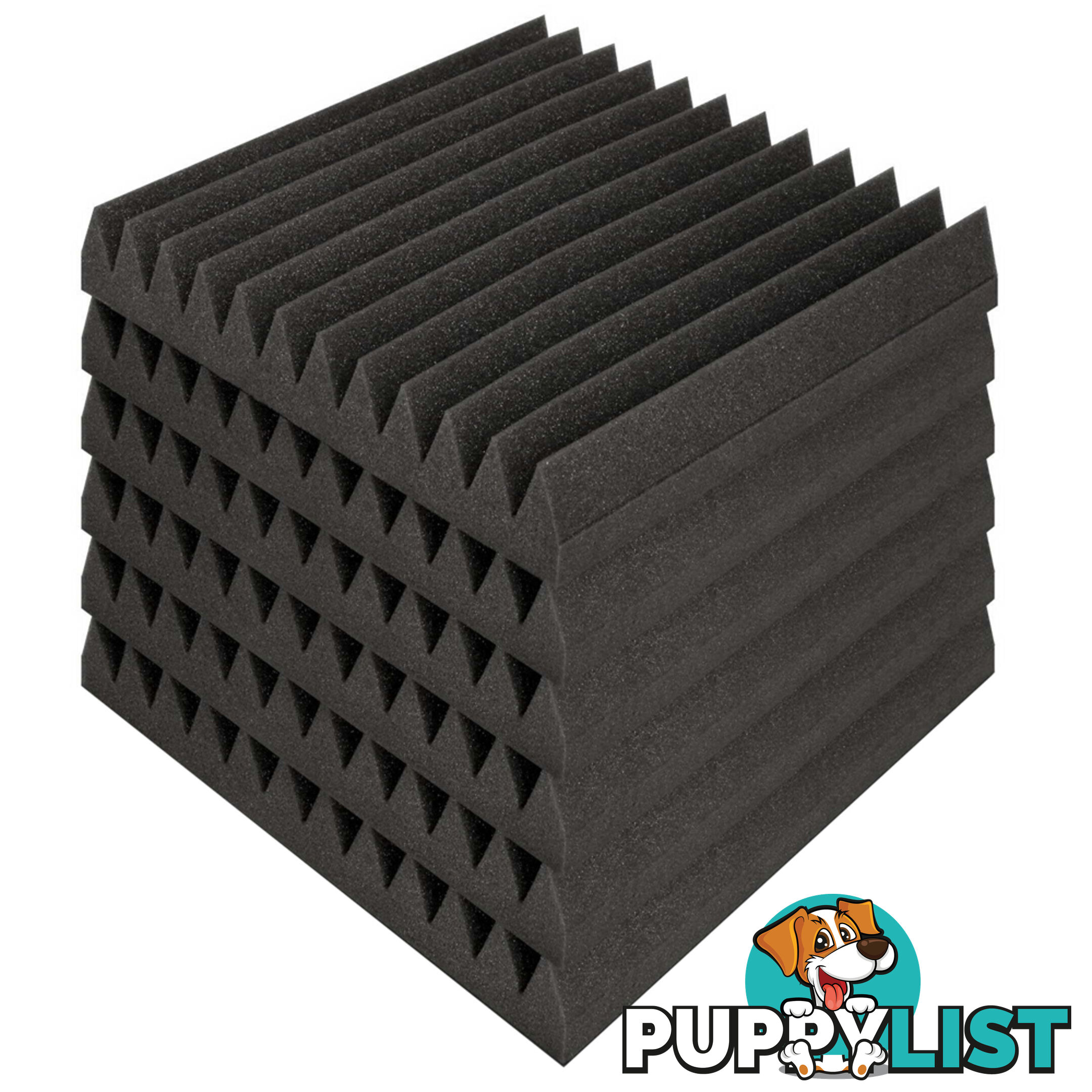 20 x Studio Wedge Acoustic Foam Charcoal 30 x 30cm