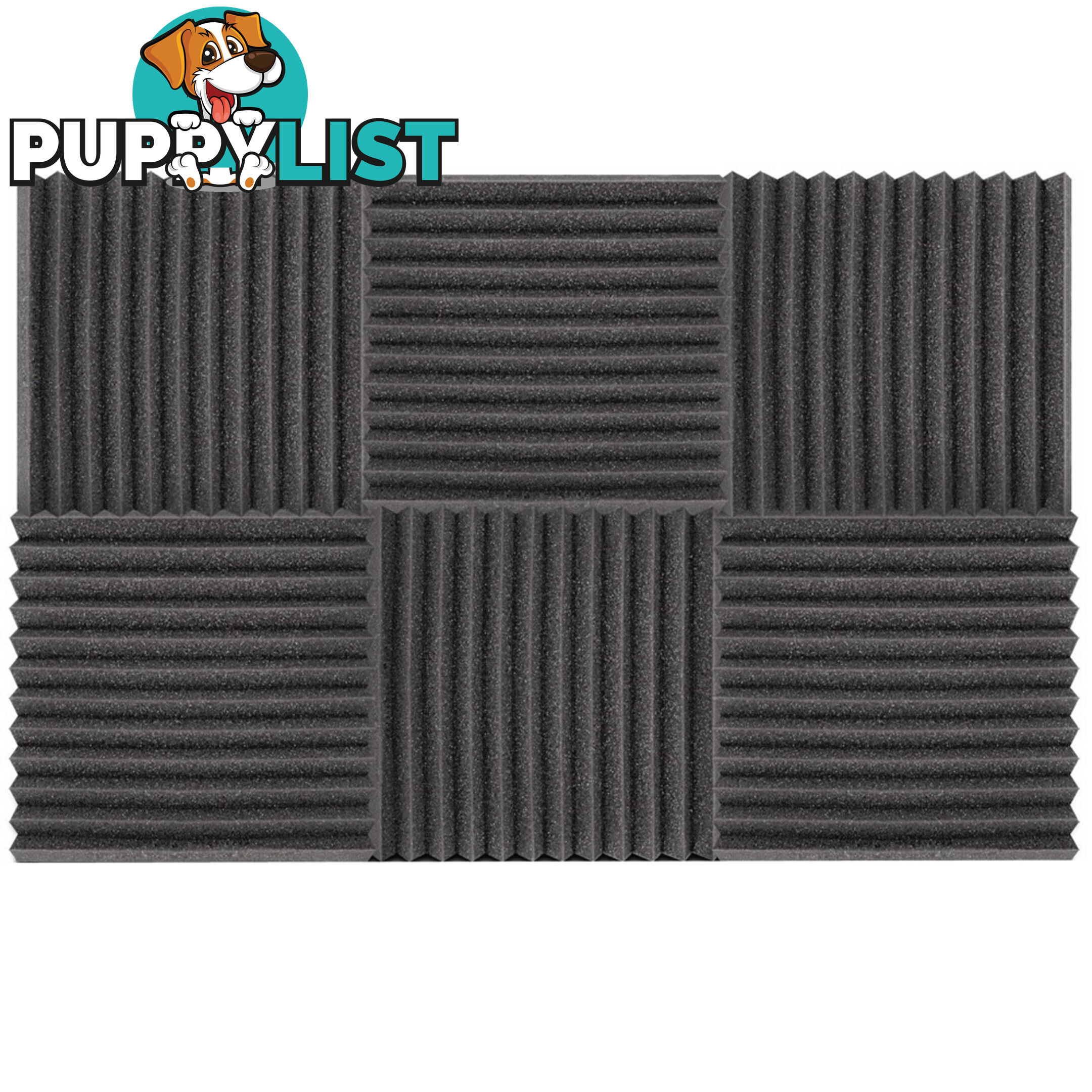 20 x Studio Wedge Acoustic Foam Charcoal 30 x 30cm