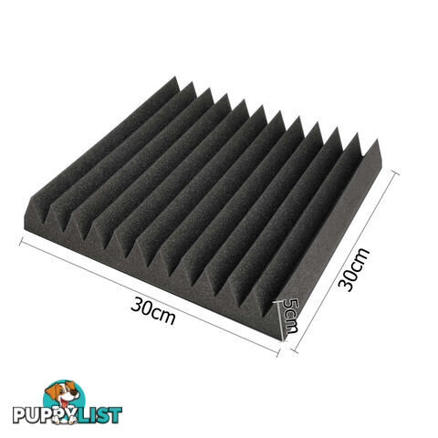 20 x Studio Wedge Acoustic Foam Charcoal 30 x 30cm