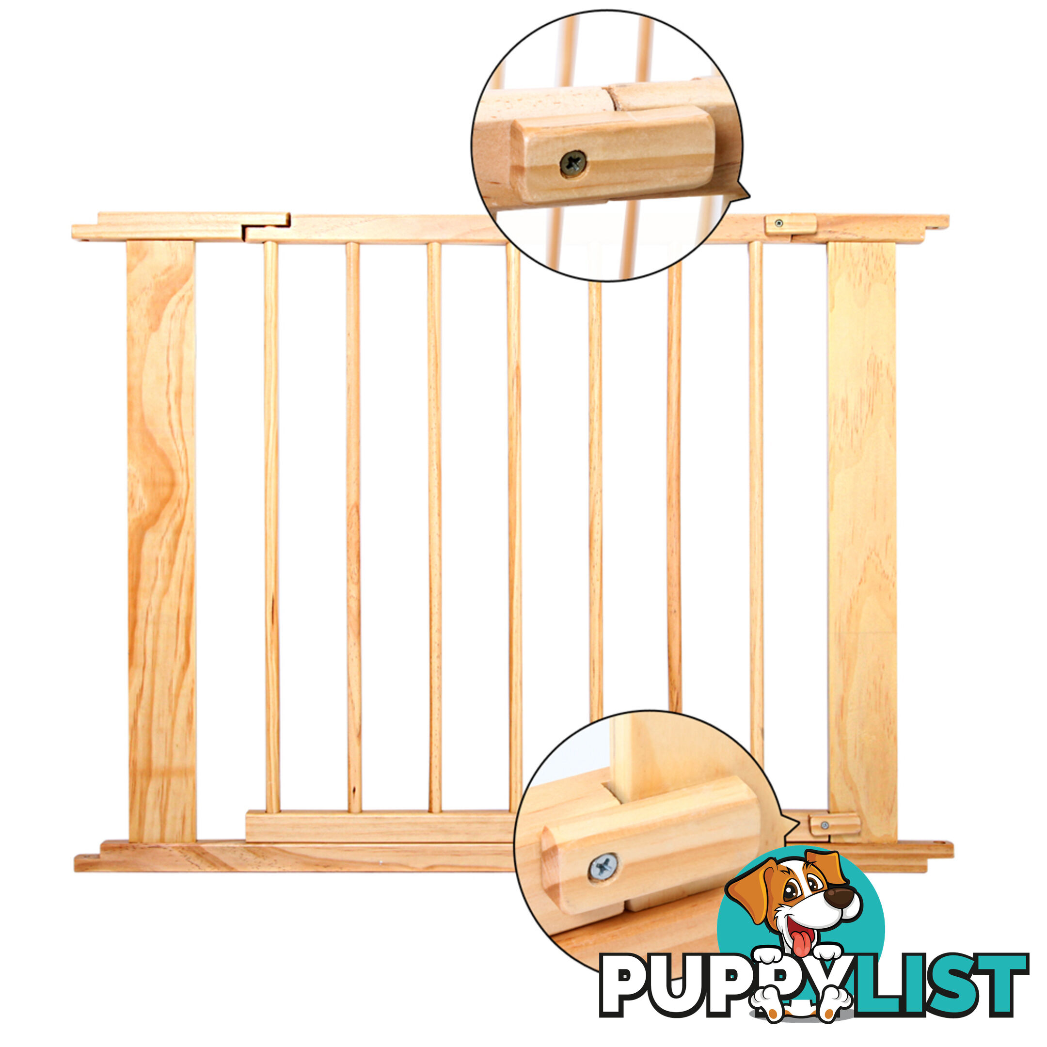 8 Panel Sturdy Baby Playpen Natural Wooden Kids Toddler Safety Divider Gate