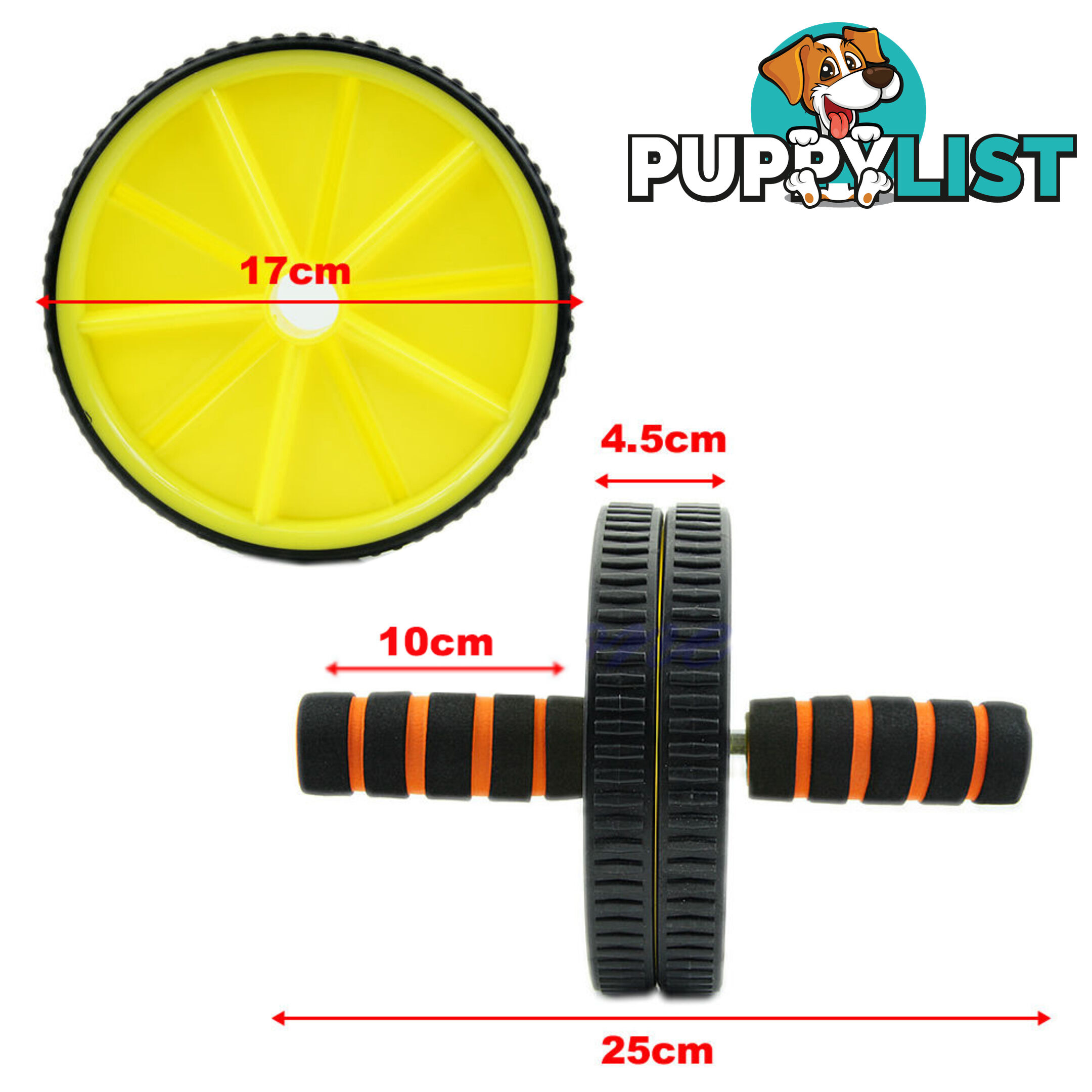 ABS Abdominal Exercise Wheel Gym Fitness Machine Body Strength Traning Roller