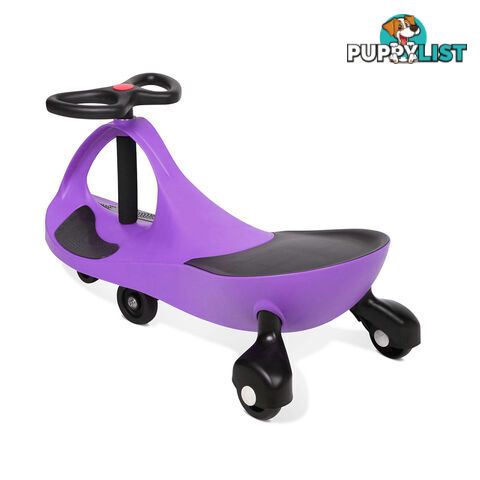 Swing Car Kids Ride On Toy Pedal Free Swivel Slider Safe Speed Wiggle Scooter PU