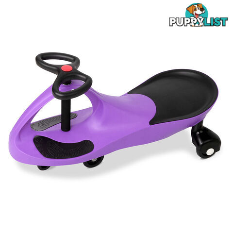 Swing Car Kids Ride On Toy Pedal Free Swivel Slider Safe Speed Wiggle Scooter PU