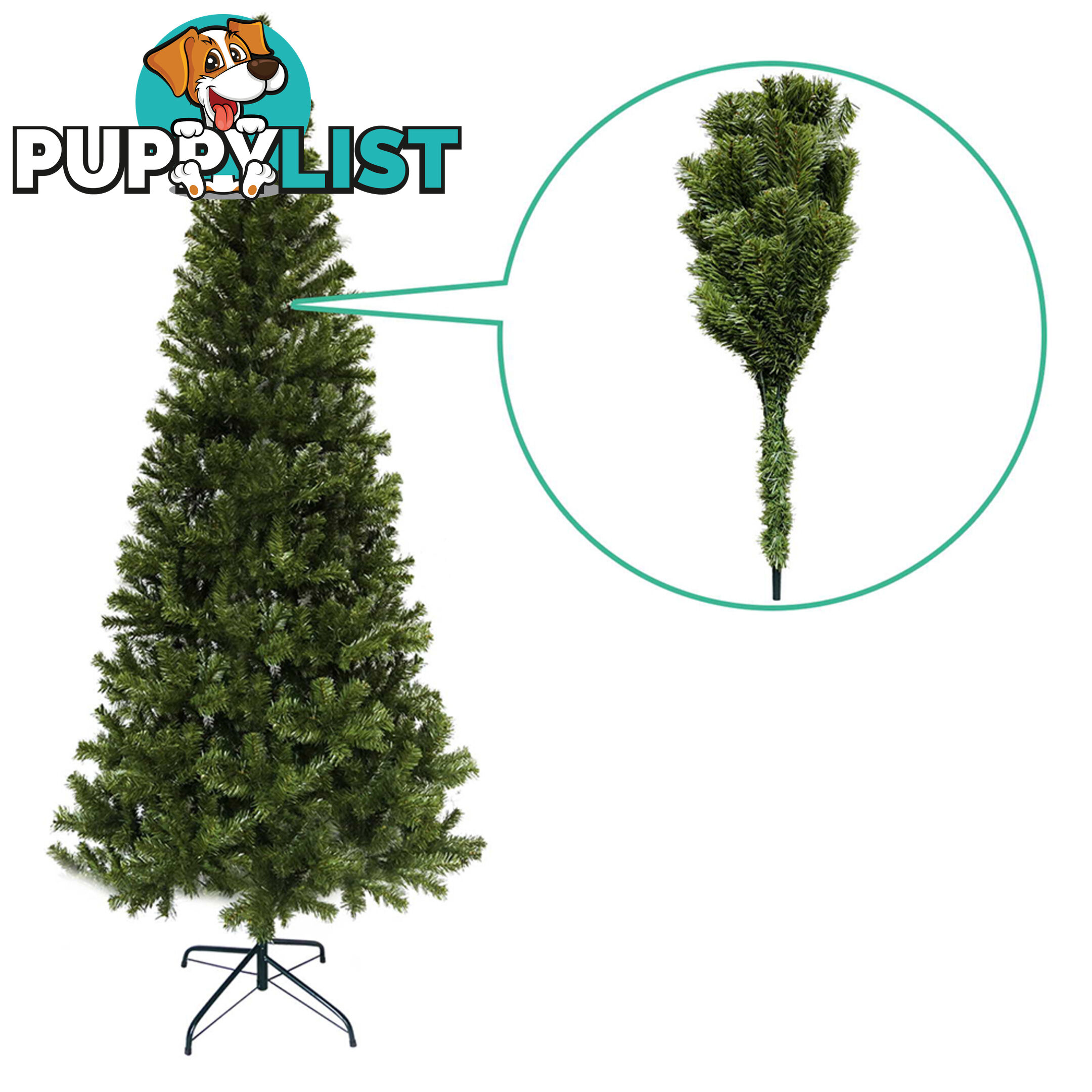 7FT Premium Christmas Tree Free Ornament 210CM Xmas Decorate Steel Base Green