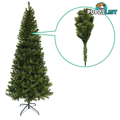 7FT Premium Christmas Tree Free Ornament 210CM Xmas Decorate Steel Base Green