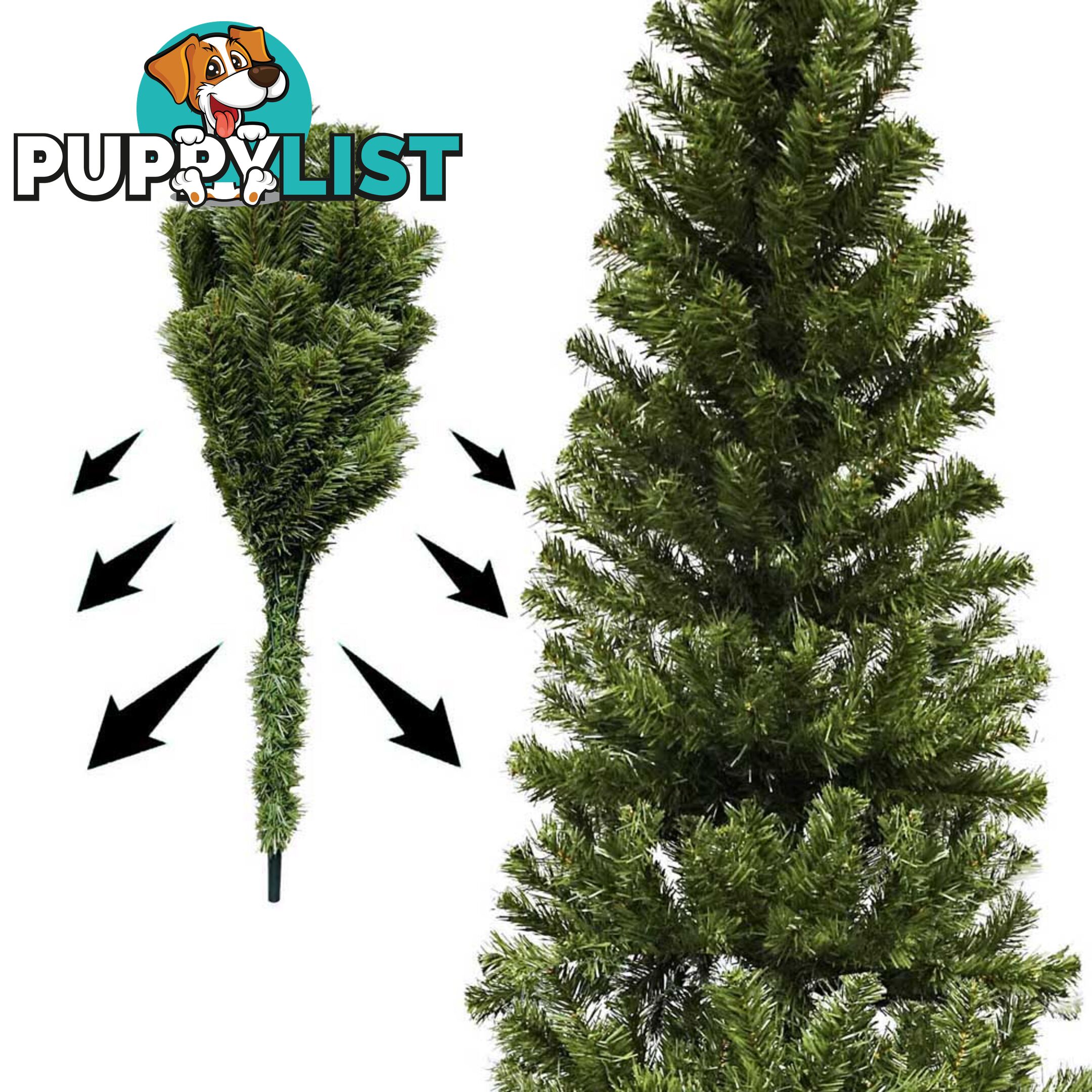 7FT Premium Christmas Tree Free Ornament 210CM Xmas Decorate Steel Base Green