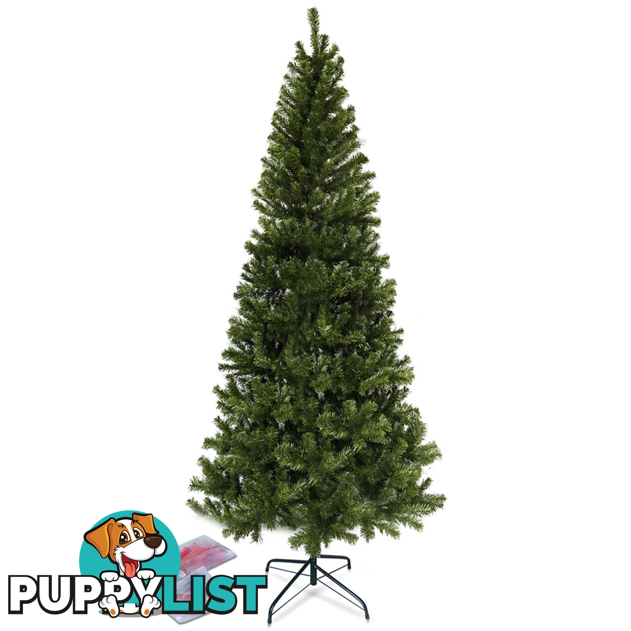 7FT Premium Christmas Tree Free Ornament 210CM Xmas Decorate Steel Base Green