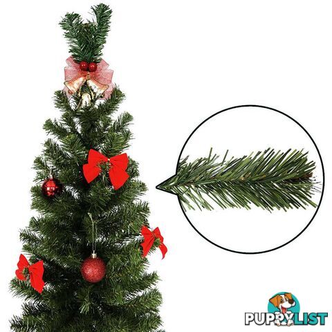 7FT Premium Christmas Tree Free Ornament 210CM Xmas Decorate Steel Base Green