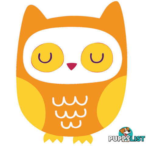 Orange Owl Wall Stickers - Totally Movable