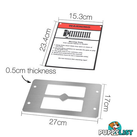 Automatic Sliding Gate Opener - 1800kg with 2 Remote Controls