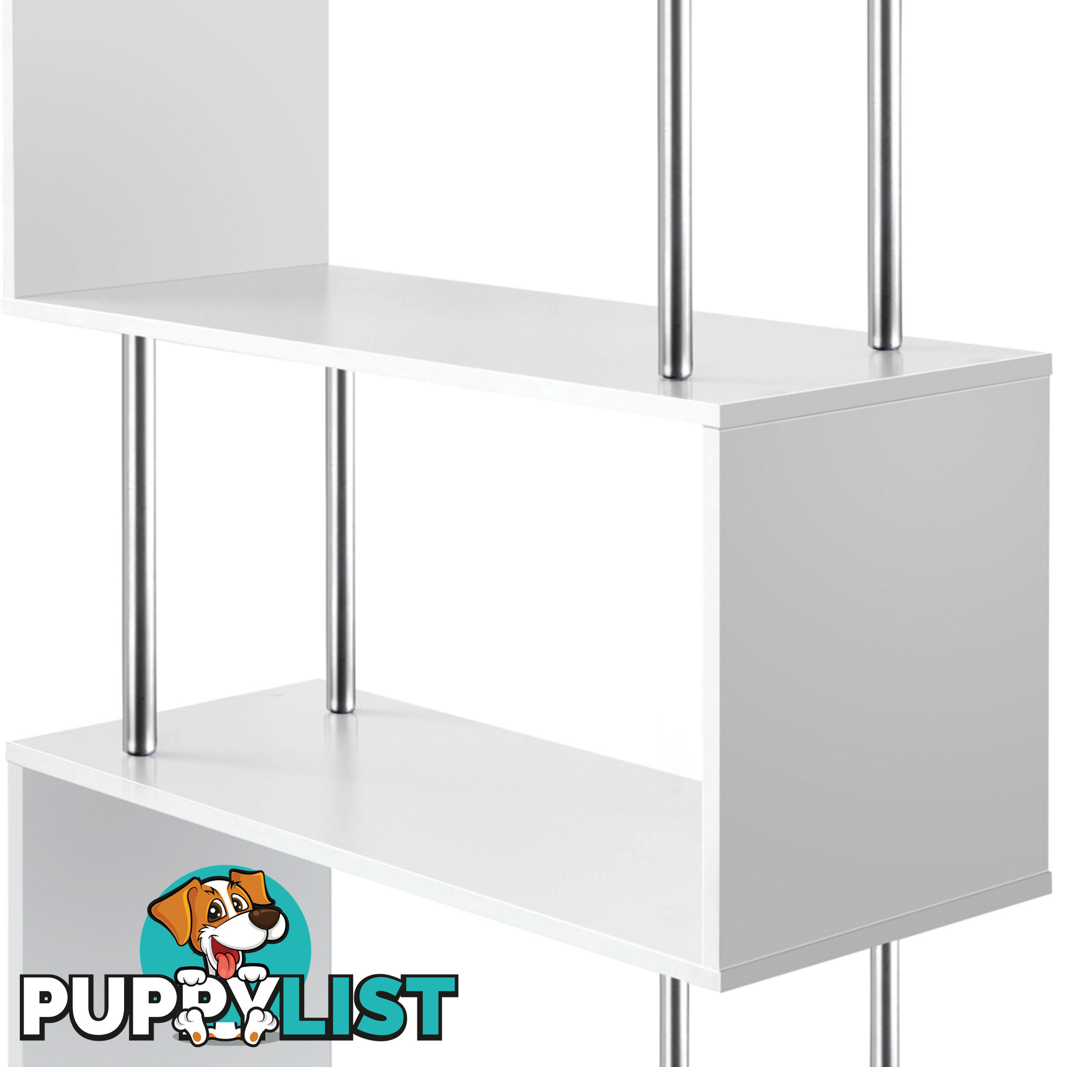 5 Tier Display/Book/Storage Shelf Unit White