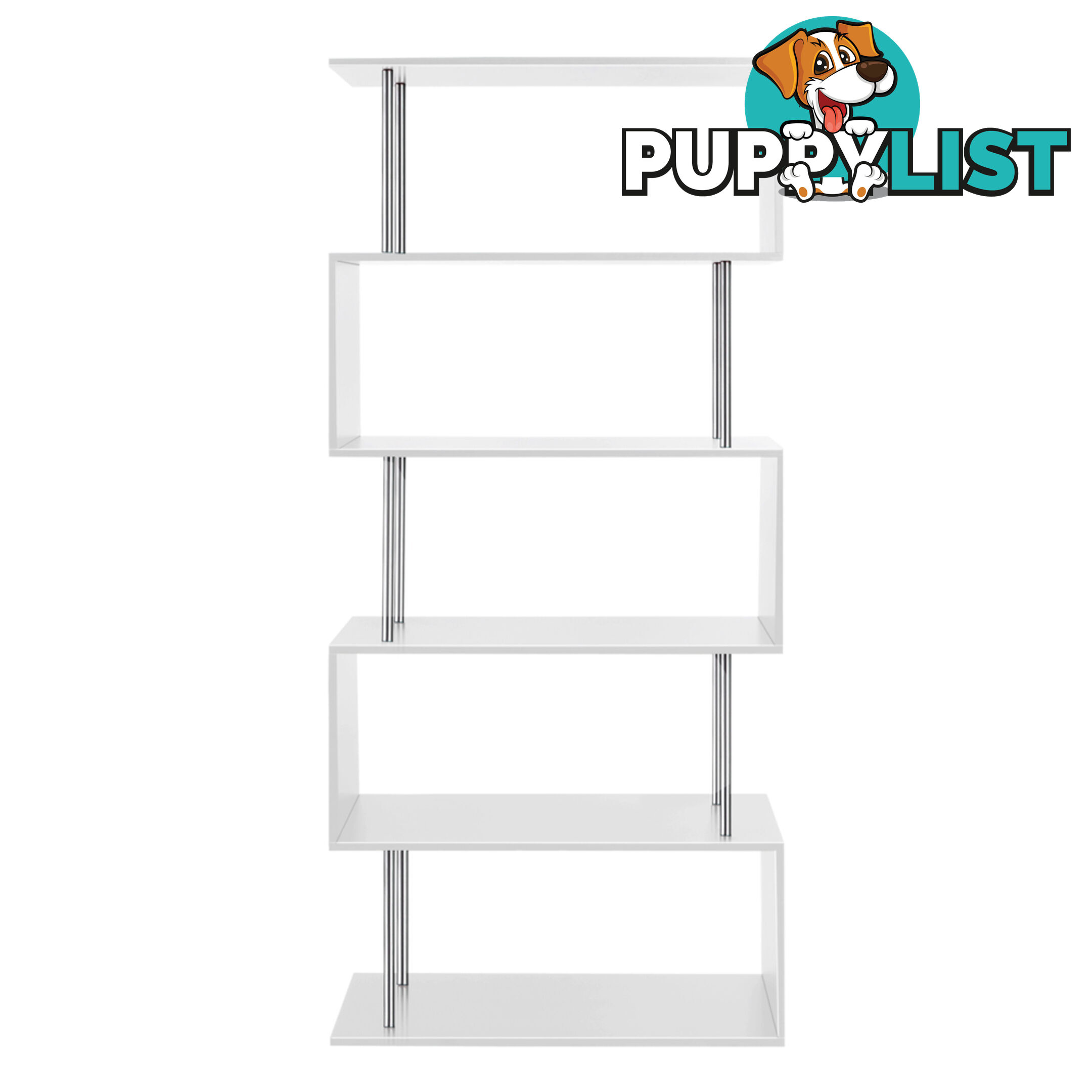 5 Tier Display/Book/Storage Shelf Unit White