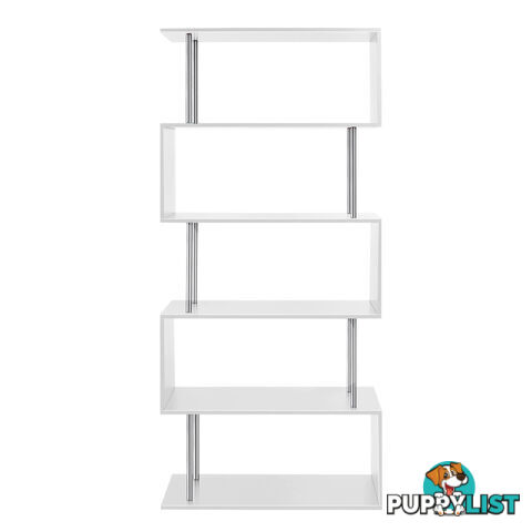 5 Tier Display/Book/Storage Shelf Unit White