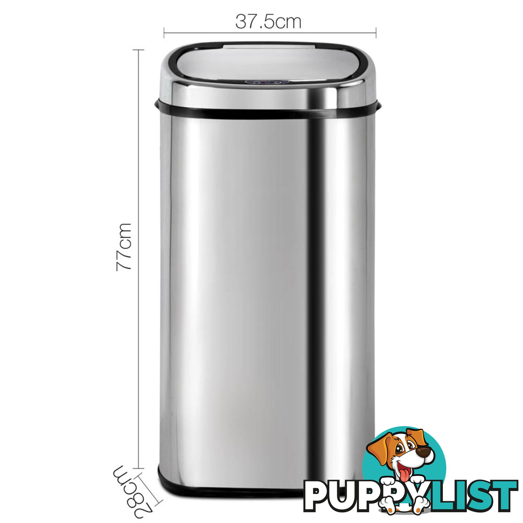 68L Motion Sensor Stainless Steel Rubbish Bin Automatic Kitchen Waste Trash Can