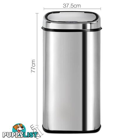 68L Motion Sensor Stainless Steel Rubbish Bin Automatic Kitchen Waste Trash Can