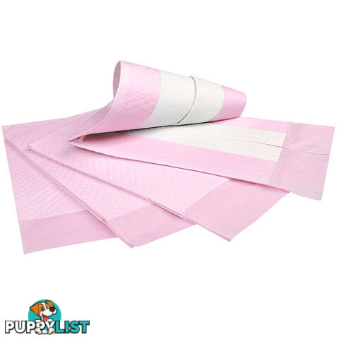 100 Puppy Toilet Pads Super Absorbent Pet Cat Dog Pee Potty Training Pad Pink