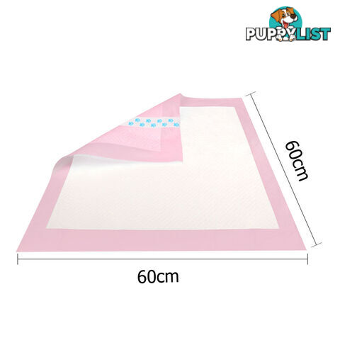 100 Puppy Toilet Pads Super Absorbent Pet Cat Dog Pee Potty Training Pad Pink