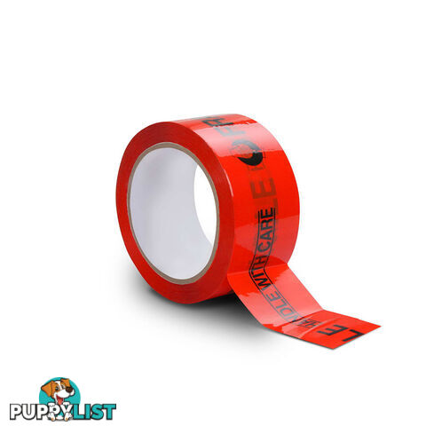 108 Rolls Fragile Tape 48mm x 75m Shipping Box Carton Packaging Sticky Red