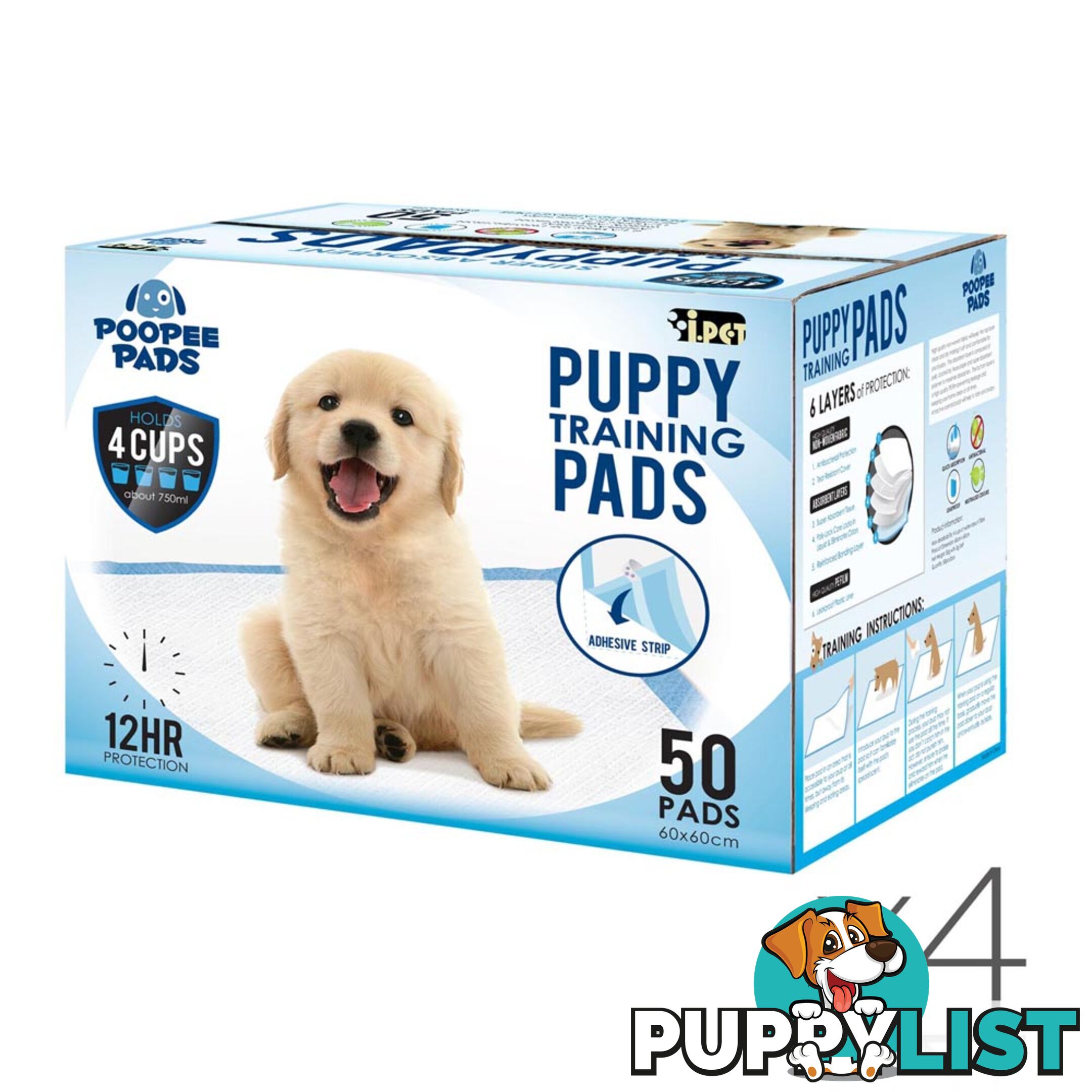 200 Puppy Toilet Pads Super Absorbent Pet Cat Dog Pee Potty Training Pad Blue