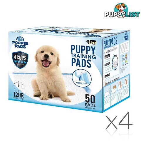 200 Puppy Toilet Pads Super Absorbent Pet Cat Dog Pee Potty Training Pad Blue