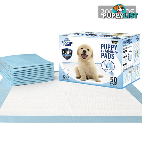 200 Puppy Toilet Pads Super Absorbent Pet Cat Dog Pee Potty Training Pad Blue