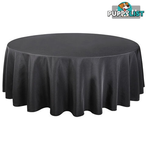 4 Pcs Wedding Table Cloth Round 305cm Black