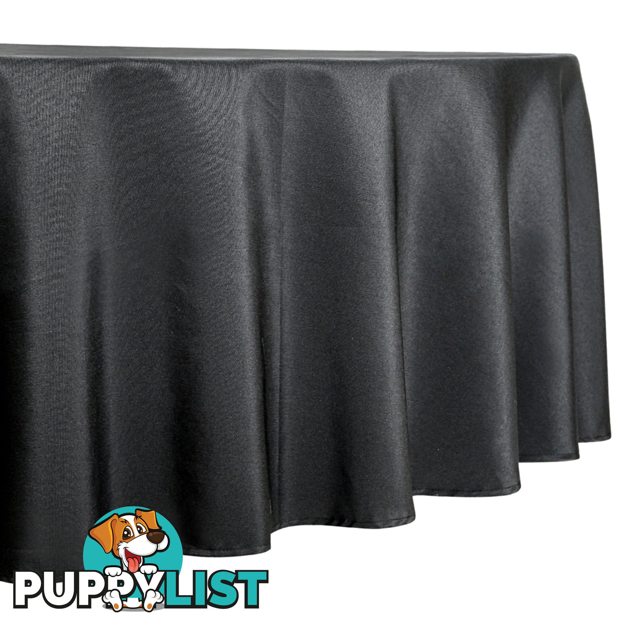 4 Pcs Wedding Table Cloth Round 305cm Black