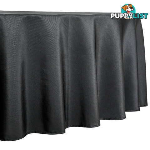 4 Pcs Wedding Table Cloth Round 305cm Black