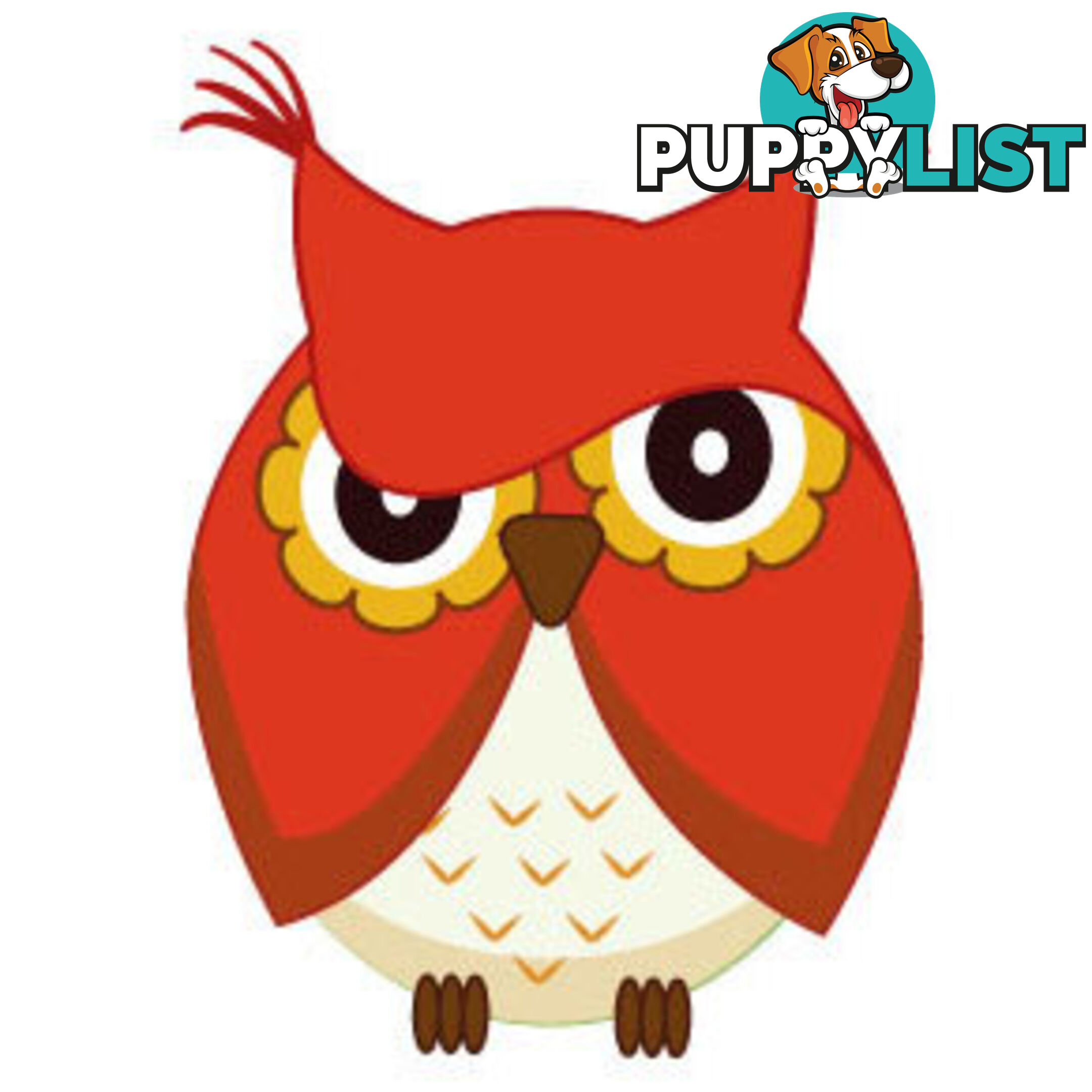 10 X Cute red owl Wall Sticker - Totally Movable