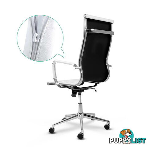 PU Leather High Back Executive Computer Office Chair Eames Replica White