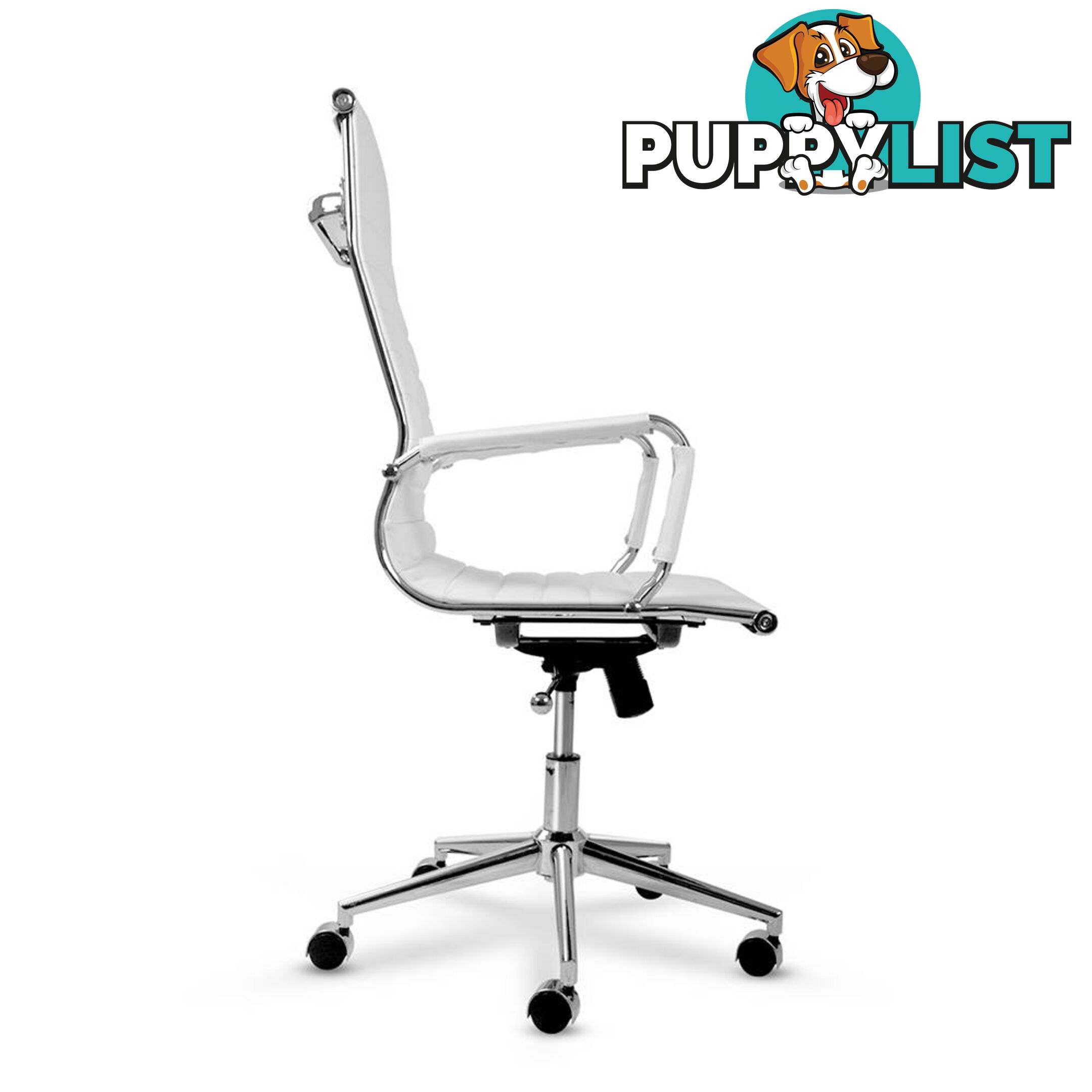 PU Leather High Back Executive Computer Office Chair Eames Replica White