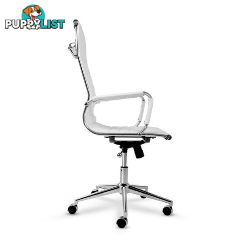 PU Leather High Back Executive Computer Office Chair Eames Replica White