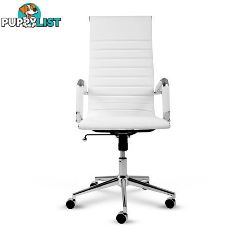 PU Leather High Back Executive Computer Office Chair Eames Replica White