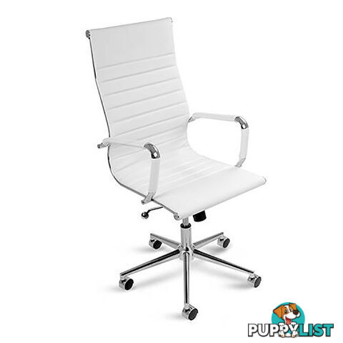 PU Leather High Back Executive Computer Office Chair Eames Replica White