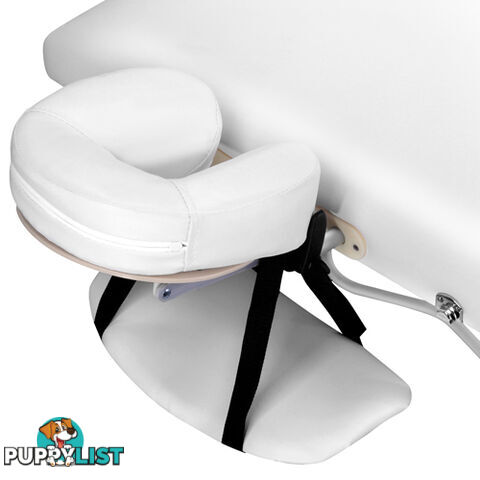 Portable Aluminium 3 Fold Massage Table Beauty Chair Bed Treatment White 75cm