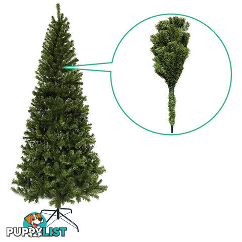 6FT Premium Christmas Tree Free Ornament 180CM Xmas Decorate Steel Base Green