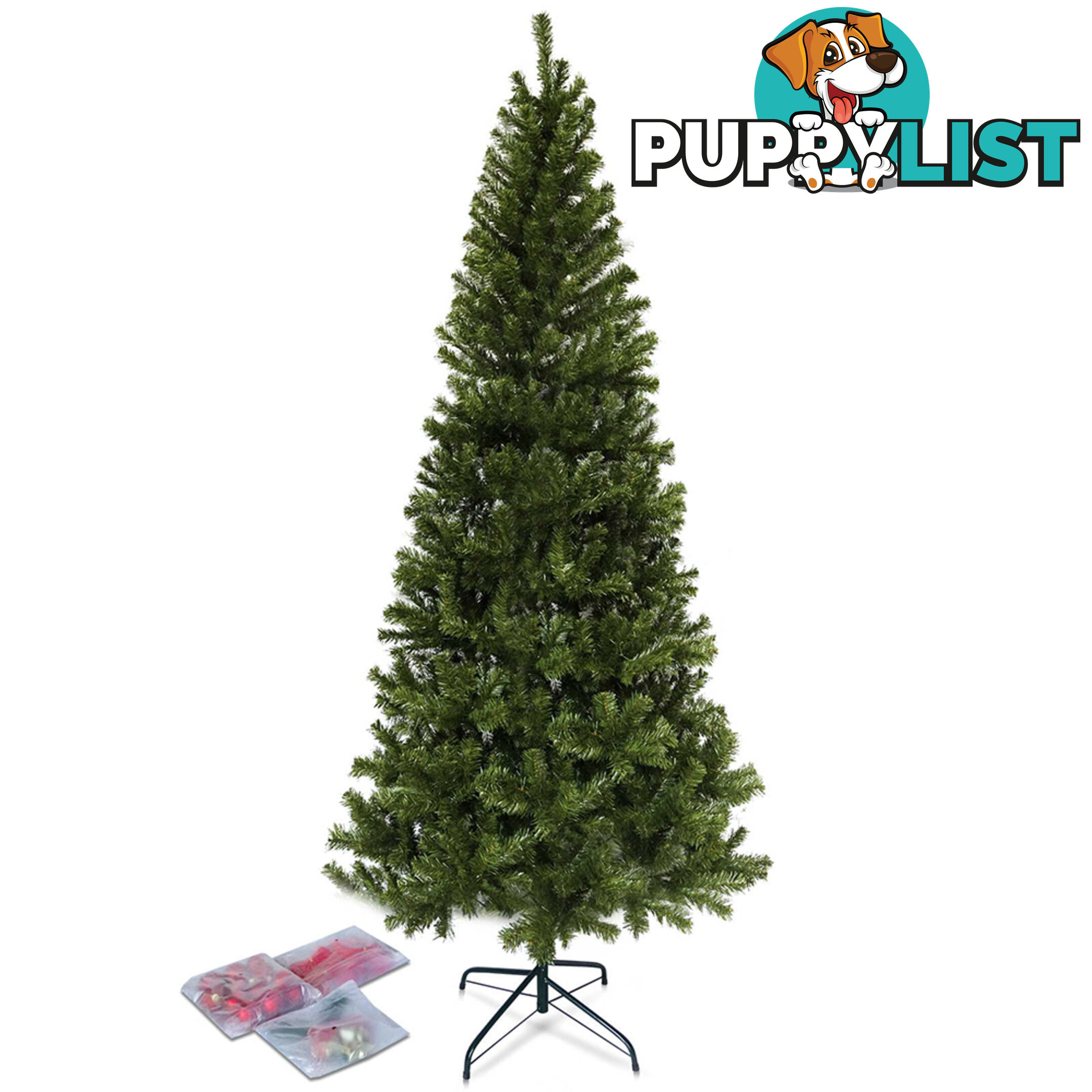 6FT Premium Christmas Tree Free Ornament 180CM Xmas Decorate Steel Base Green